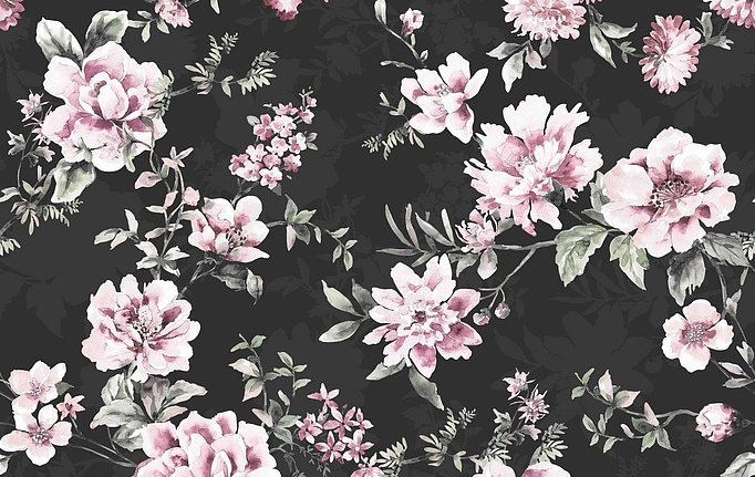 Российская ткань Marufabrics, коллекция Collection 1, артикул Blossom/Black