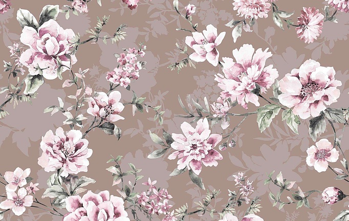 Российская ткань Marufabrics, коллекция Collection 1, артикул Blossom/Coffee