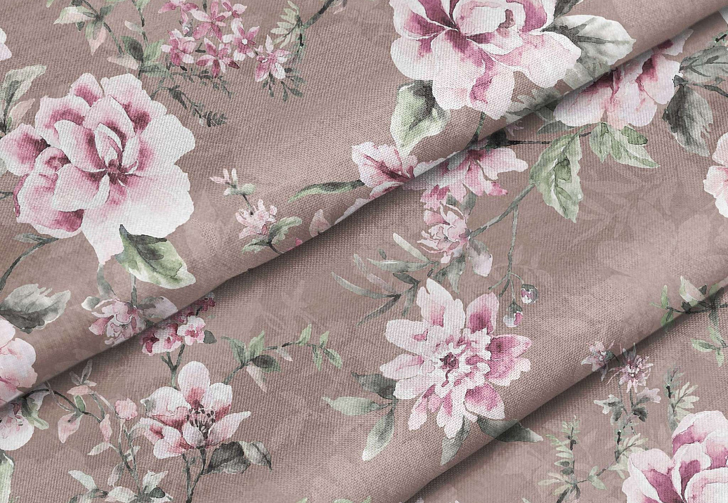 Ткань Marufabrics Collection 1 Blossom/Coffee