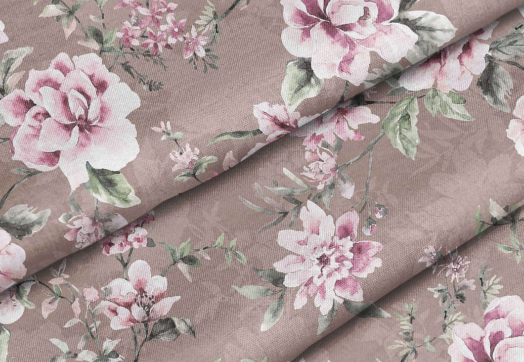 Ткань Marufabrics Collection 1 Blossom/Coffee