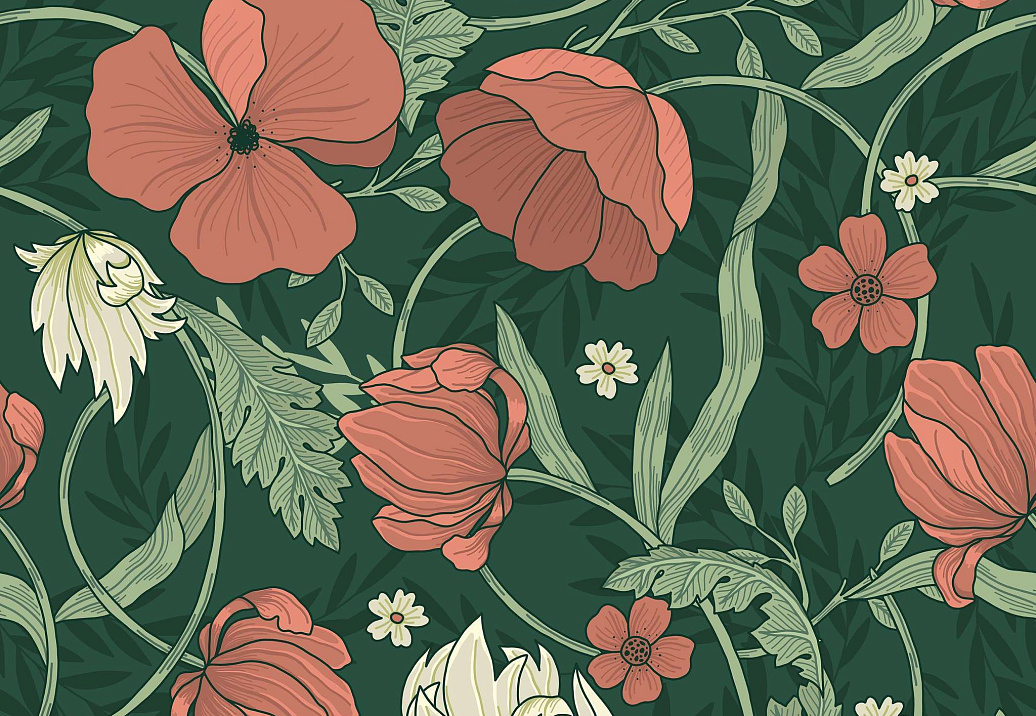 Ткань Marufabrics Collection 1 Poppy