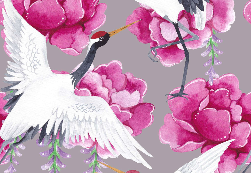 Ткань Marufabrics Collection 2 PeonyPinkgrey