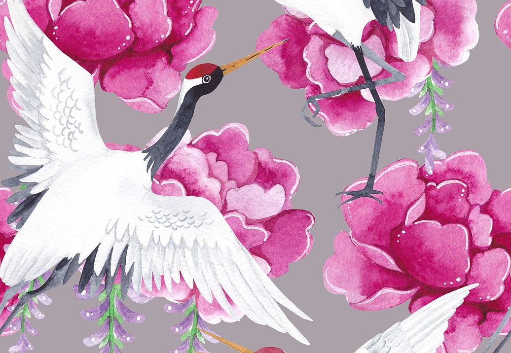 Ткань Marufabrics Collection 2 PeonyPinkgrey
