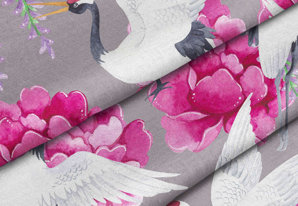 Ткань Marufabrics Collection 2 PeonyPinkgrey
