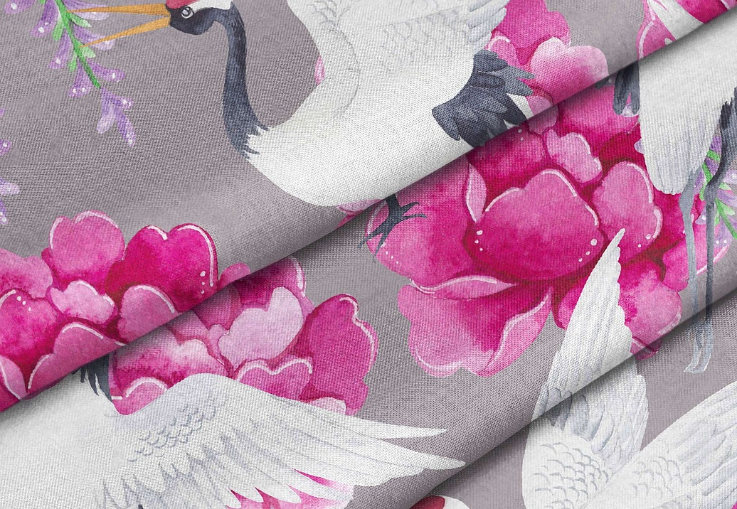 Ткань Marufabrics Collection 2 PeonyPinkgrey