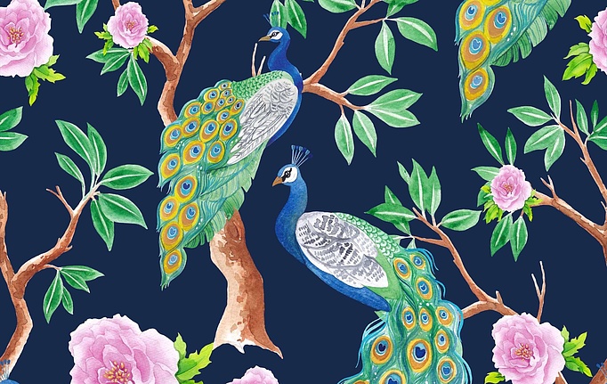 Российская ткань Marufabrics, коллекция Collection 2, артикул PeacockBlue