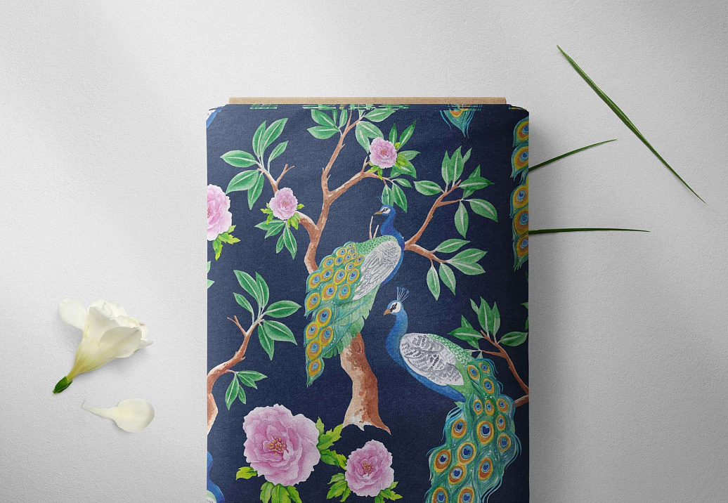 Ткань Marufabrics Collection 2 PeacockBlue