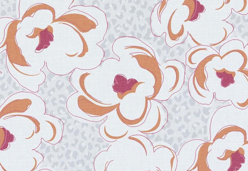 Ткань Duralee Eileen K. Boyd Vol.2 - Dahlia, Tangerine 21088/35
