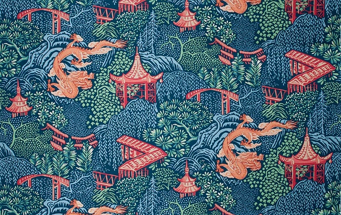 Американская ткань Trend, коллекция Navy-Amethyst Prints & Wovens Vol.II, артикул 04225/Navy
