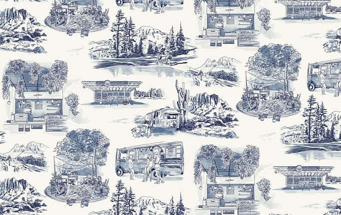 Американские обои York, коллекция Toiles Resource Library, артикул RT7862
