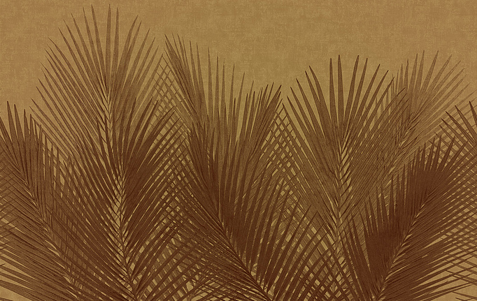Итальянские панно и фотообои Italreflexes, коллекция Macro, артикул Palm-004/Gold