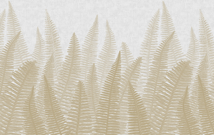 Итальянские панно и фотообои Italreflexes, коллекция Macro, артикул Fern-005/Gypsum