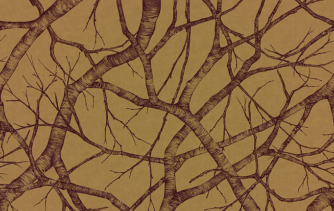 Итальянские панно и фотообои Italreflexes, коллекция Macro, артикул Silver Birch-008/PureGold
