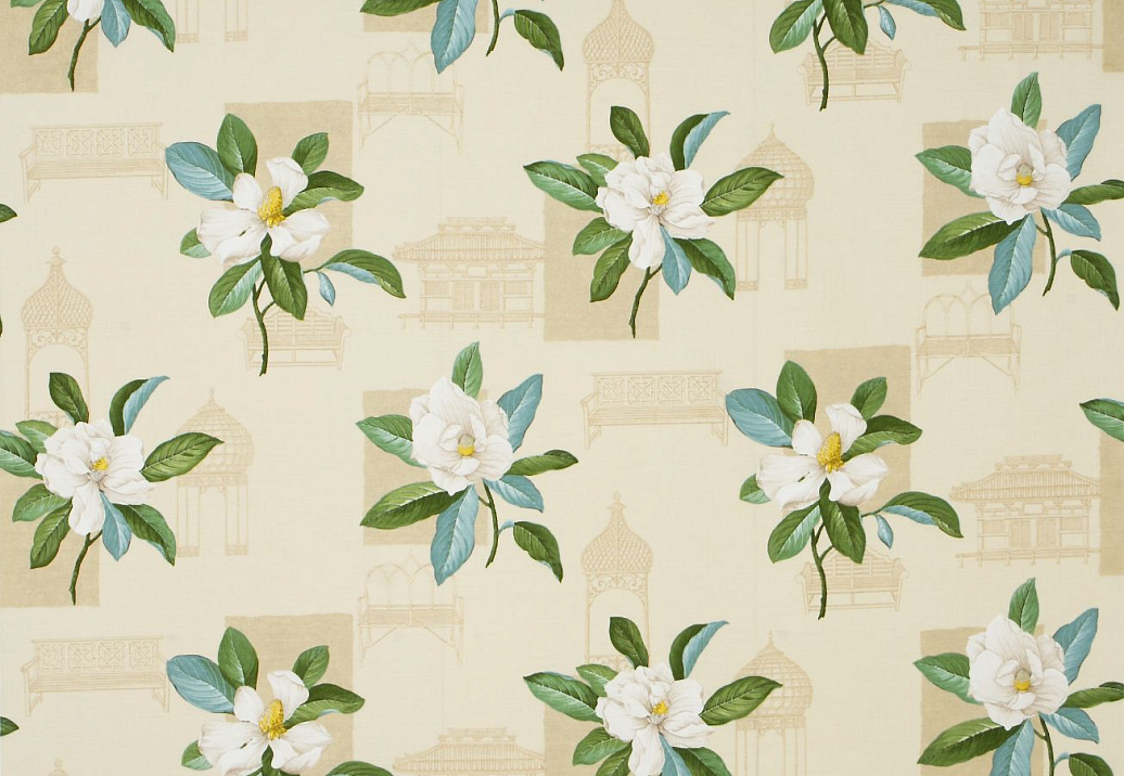 Ткань Sanderson Parchment Flowers DPFPGR202