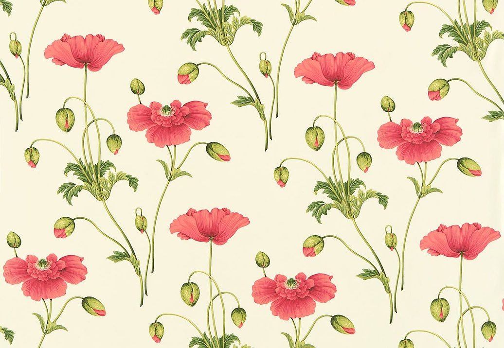 Ткань Sanderson Parchment Flowers DPFPPP201