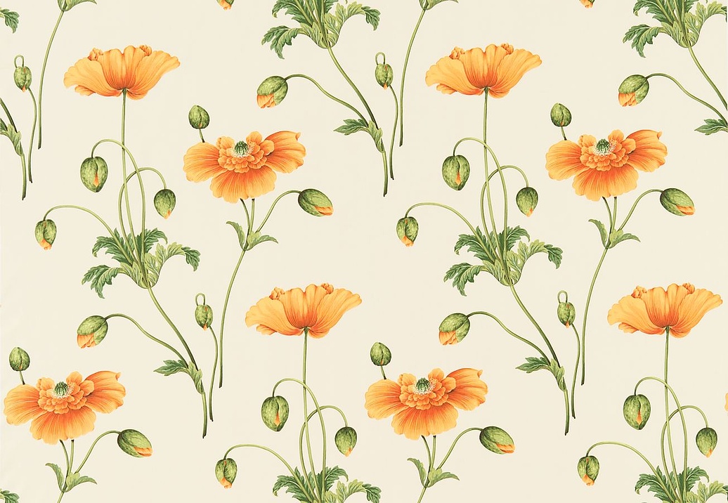 Ткань Sanderson Parchment Flowers DPFPPP202