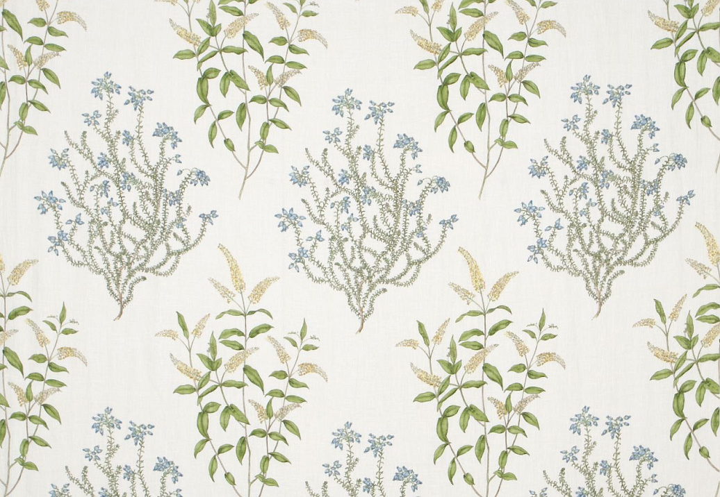 Ткань Sanderson Parchment Flowers Green/Yellow