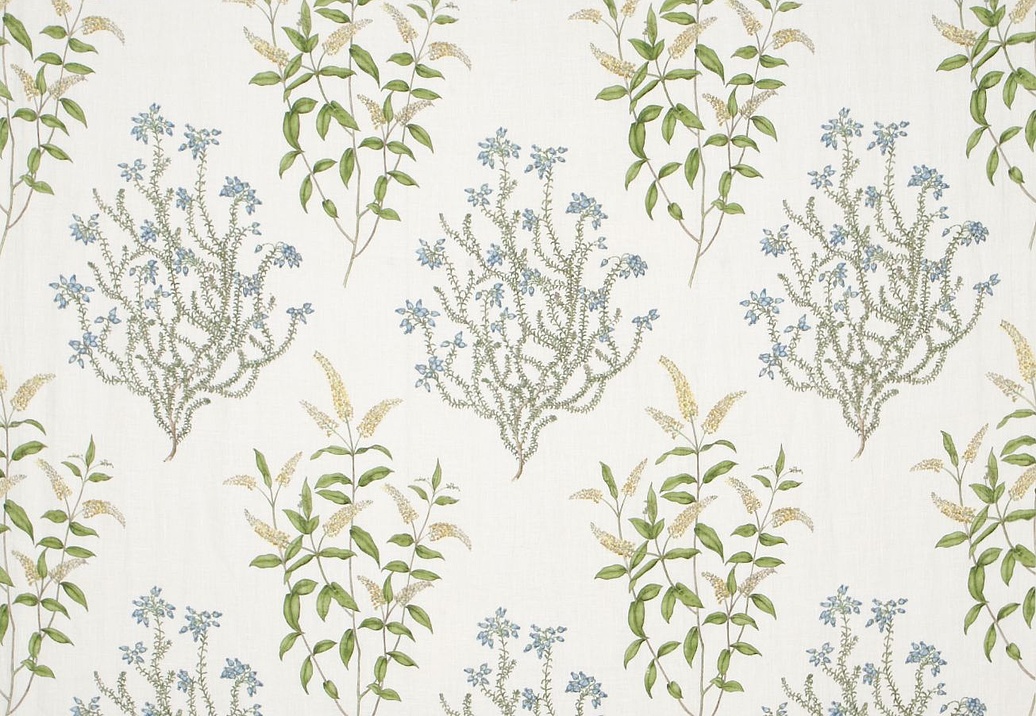 Ткань Sanderson Parchment Flowers Green/Yellow