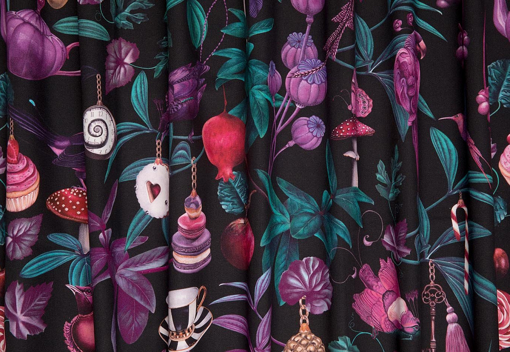 Ткань Witch & Watchman Fabric collection Belladona Dark Fabric