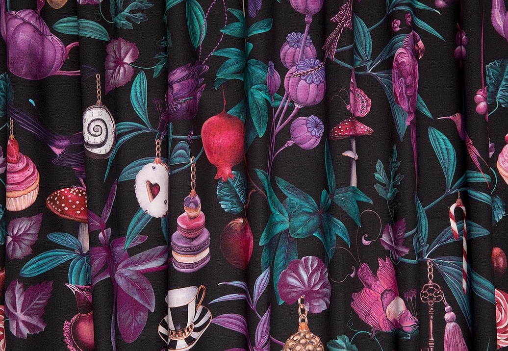 Ткань Witch & Watchman Fabric collection Belladona Dark Fabric