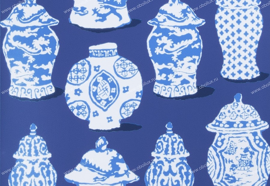 Обои Stroheim Dana Gibson Canton/Cobalt Blue