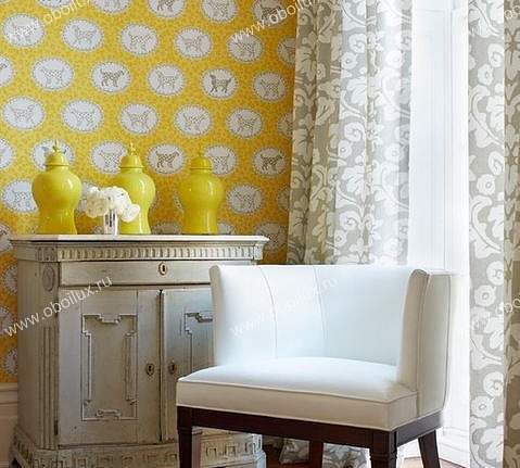 Обои Stroheim Dana Gibson Trot/Maize Grey