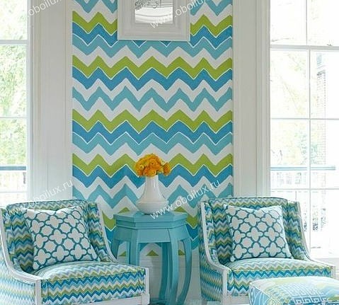 Обои Stroheim Dana Gibson Kuba Kuba/Turquoise Lime