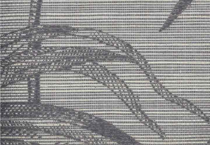 Обои Stroheim Silhouettes Palm Garden Sisal/Slate on Gray