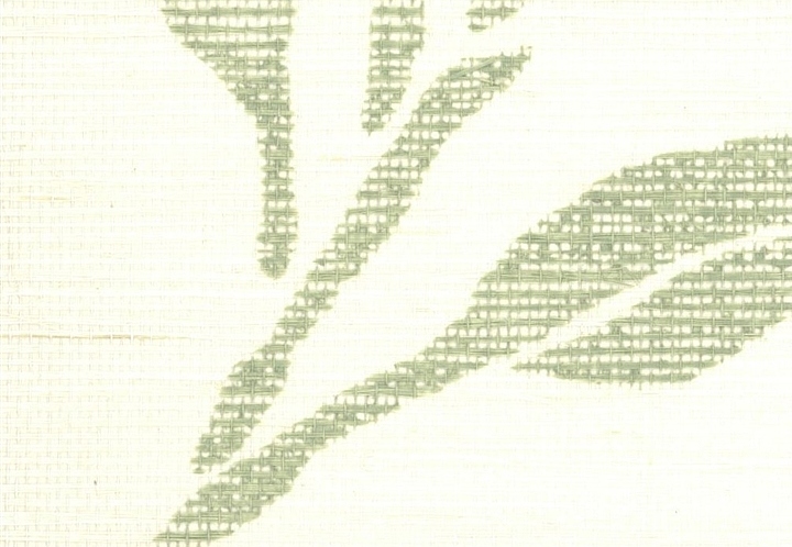 Обои Stroheim Silhouettes Viney Leaf Sisal/Green on Oyster