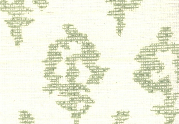 Обои Stroheim Silhouettes Woodhall Sisal/Green on Oyster
