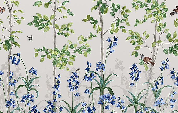 Английские панно и фотообои Little Greene, коллекция National Trust Papers III, артикул 0263BICEVIC