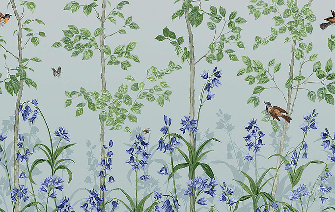 Английские панно и фотообои Little Greene, коллекция National Trust Papers III, артикул 0263BICELES