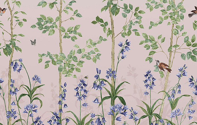 Английские панно и фотообои Little Greene, коллекция National Trust Papers III, артикул 0263BICHINA