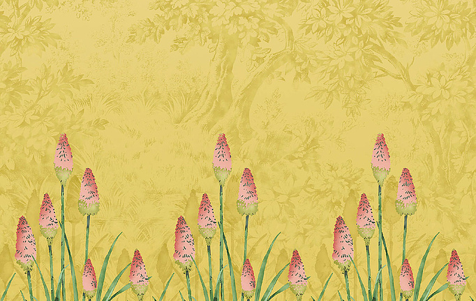 Английские панно и фотообои Little Greene, коллекция National Trust Papers III, артикул 0263UBSOLEI