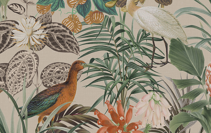 Бельгийские обои Omexco, коллекция Birds of Paradise, артикул BOP502