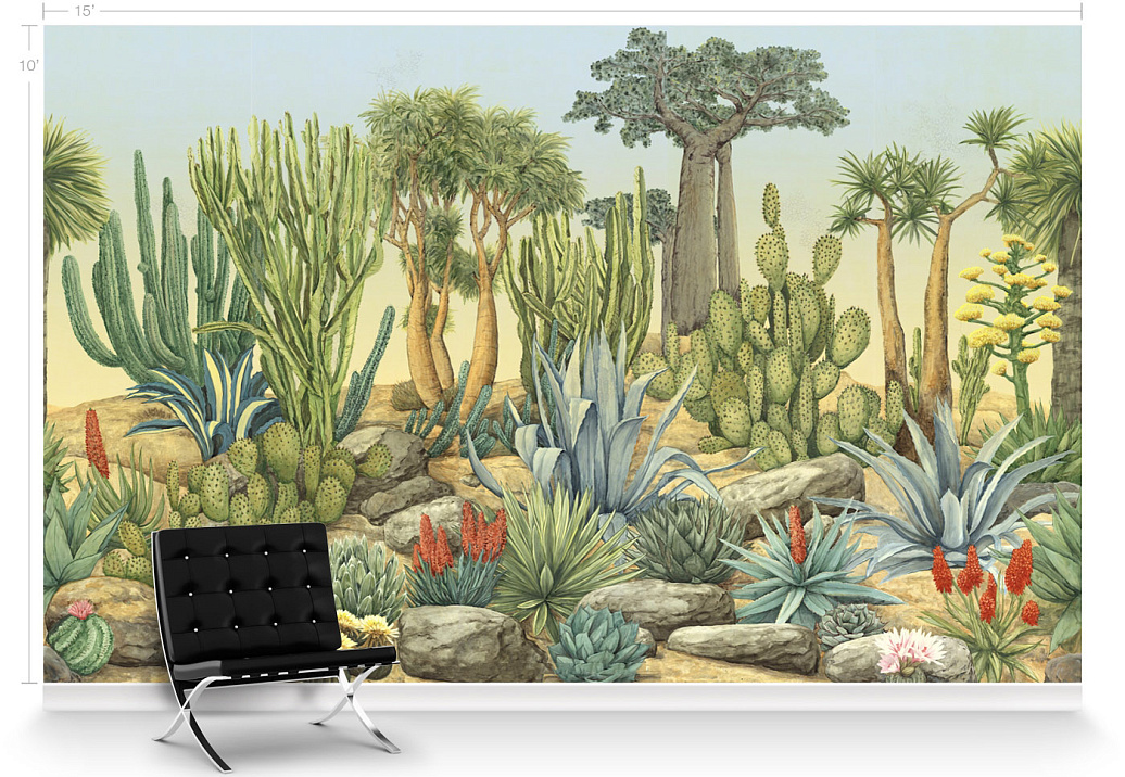 Панно и фотообои Paul Montgomery Studio Complete Collection Cactus Garden Aqua