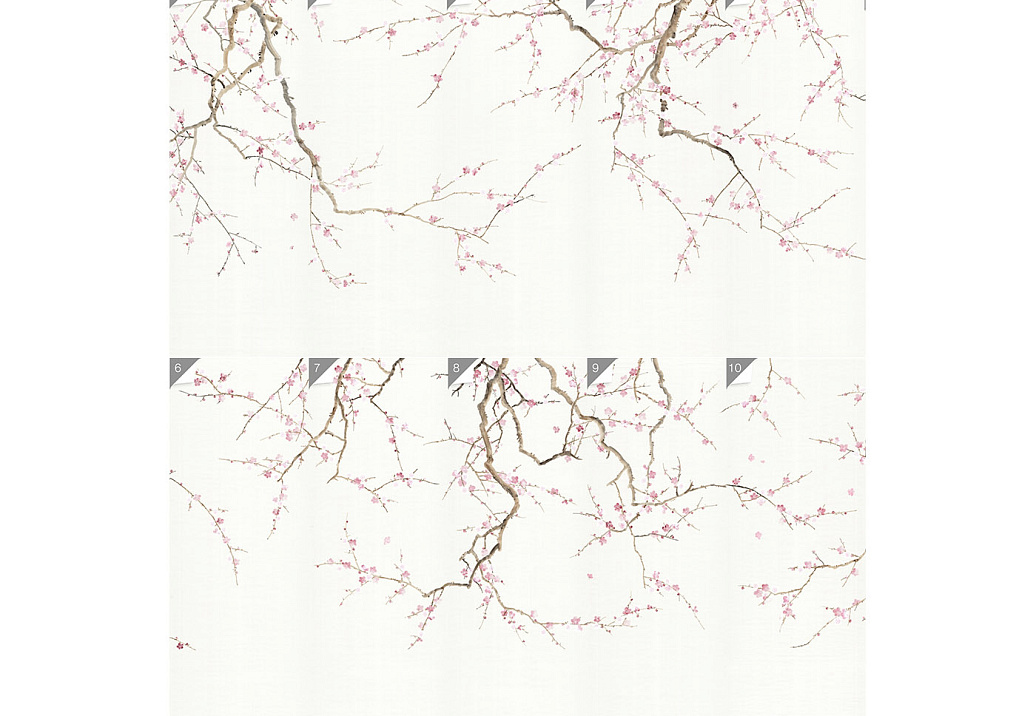 Панно и фотообои Paul Montgomery Studio Complete Collection Cherry Blossoms White