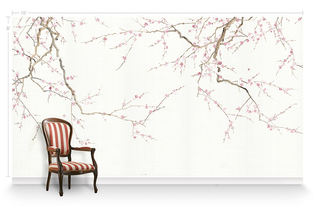 Панно и фотообои Paul Montgomery Studio Complete Collection Cherry Blossoms White