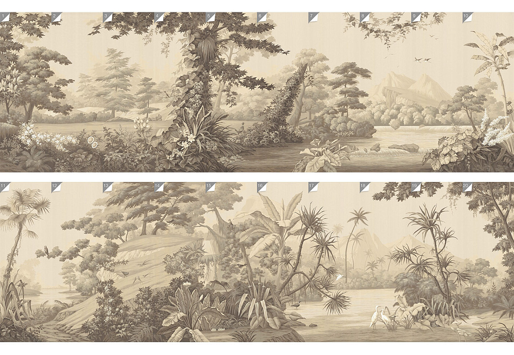 Панно и фотообои Paul Montgomery Studio Complete Collection Paradiso Sepia