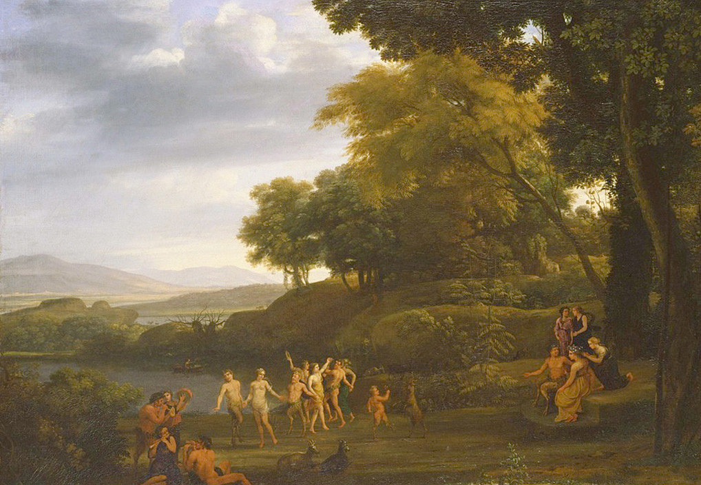 Панно и фотообои Affresco Фрески и фотообои Claude Lorrain Landscape with Dancing Satyrs and Nymphs