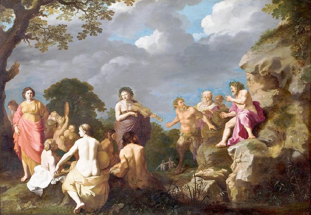 Панно и фотообои Affresco Фрески и фотообои Cornelis van Poelenburgh The Musical Contest between Apollo and Marsyas