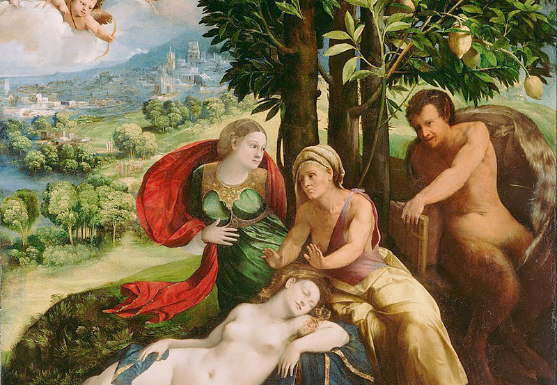 Панно и фотообои Affresco Фрески и фотообои Dosso Dossi Giovanni di Niccolo de Lutero Mythological Scene