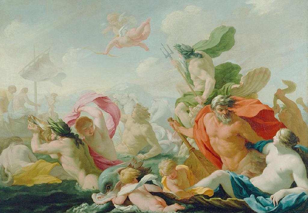 Панно и фотообои Affresco Фрески и фотообои Eustache Le Sueur Marine Gods Paying Homage to Love