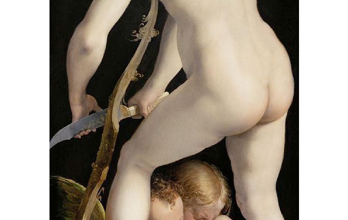 Российские панно и фотообои Affresco, коллекция Фрески и фотообои, артикул Francesco Mazzola called Parmigianino Bow carving Amor