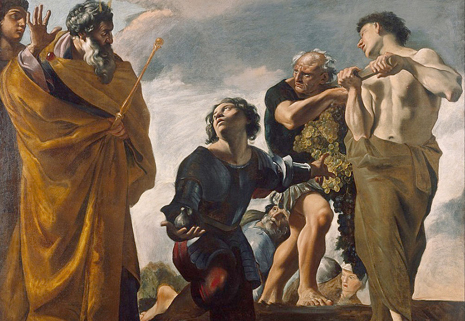 Панно и фотообои Affresco Фрески и фотообои Giovanni Lanfranco Moses and the Messengers from Canaan