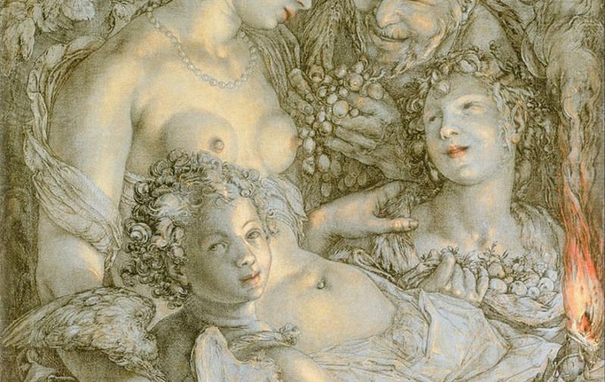 Российские панно и фотообои Affresco, коллекция Фрески и фотообои, артикул Hendrick Goltzius Sine Cerere et Libero friget Venus