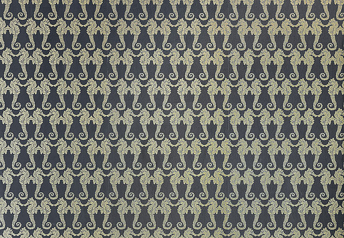 Обои Barneby Gates Book vol.4 BG1400101/Seahorse/Gold On Charcoal