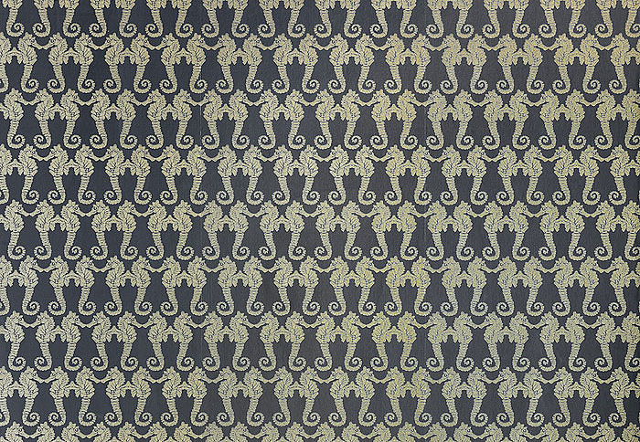 Обои Barneby Gates Book vol.4 BG1400101/Seahorse/Gold On Charcoal