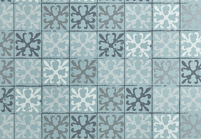 Обои Barneby Gates Book vol.4 BG1600201/Fleur De Lys Tile/Canteen Blue