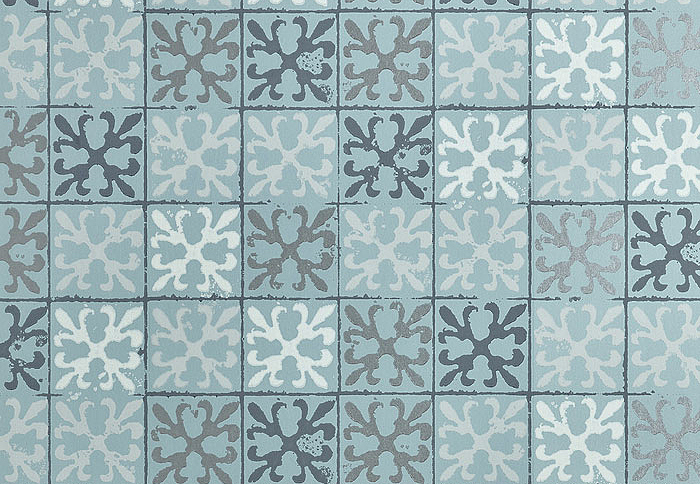 Обои Barneby Gates Book vol.4 BG1600201/Fleur De Lys Tile/Canteen Blue